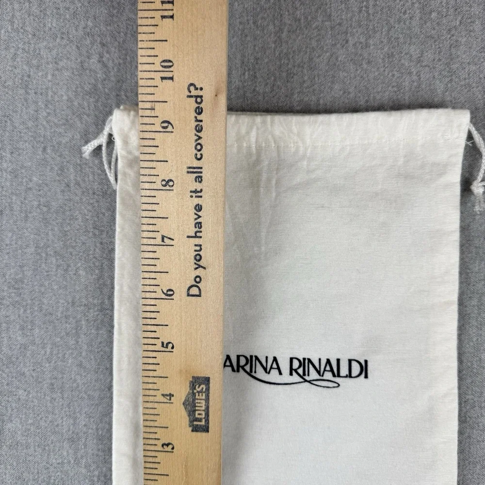 Vintage‎ Marina Rinaldi White Drawstring Dust Bag Italy Designer Accessory Pouch